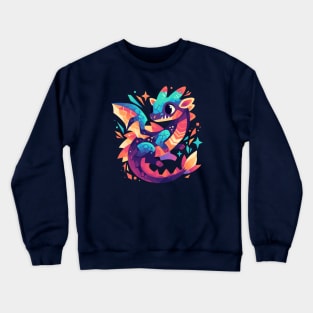 Cute Geometrical Colorful Dragon Crewneck Sweatshirt